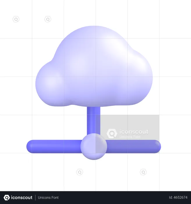 Cloud Connection  3D Icon