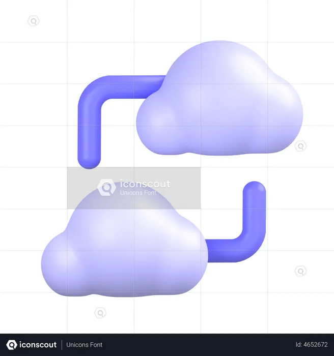 Cloud Connection  3D Icon