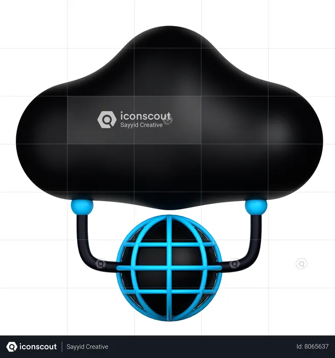 Cloud Connection  3D Icon