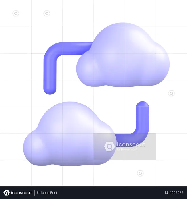 Cloud Connection  3D Icon