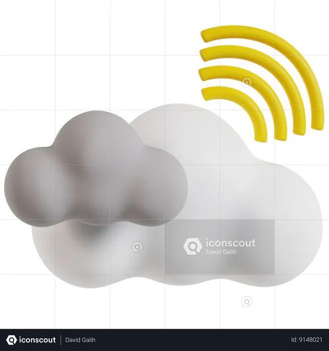Cloud Connectivity Enhanced  3D Icon