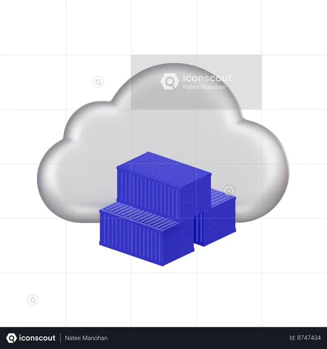 Cloud Container Platform  3D Icon