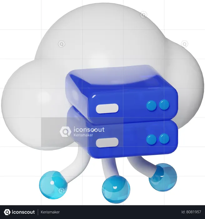 Cloud Data  3D Icon