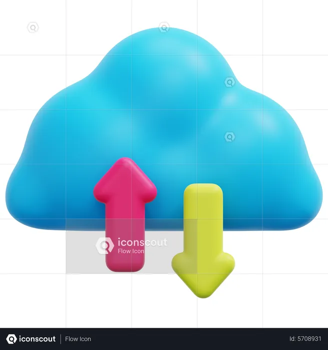 Cloud Data  3D Icon