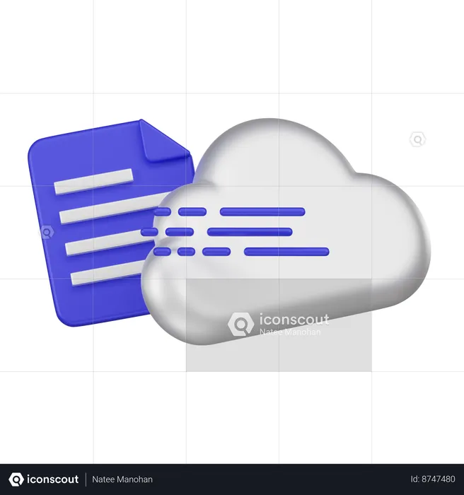 Cloud Data Migration  3D Icon