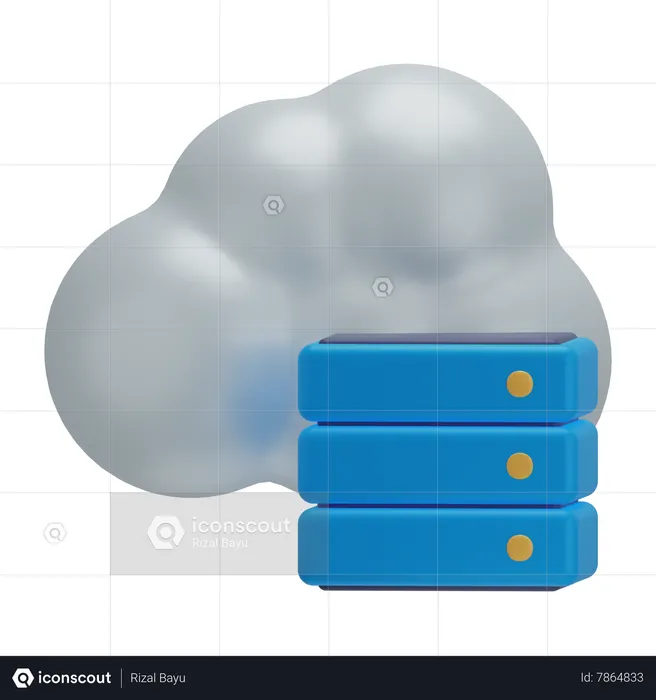 Cloud Database  3D Icon