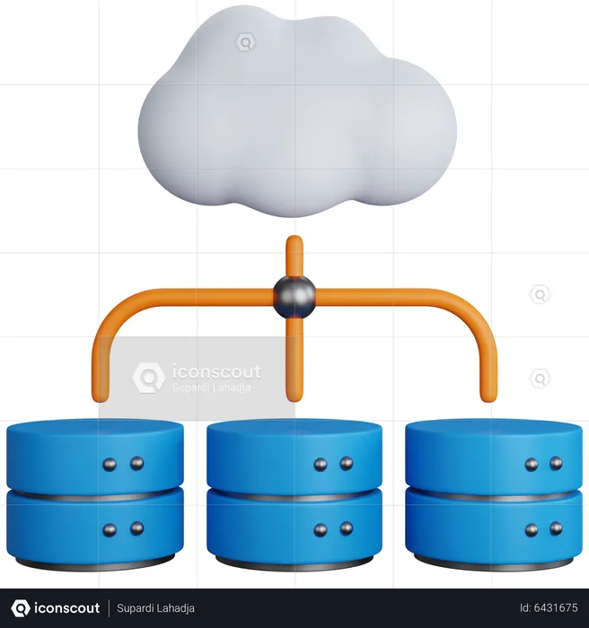 Cloud-Datenbank  3D Icon