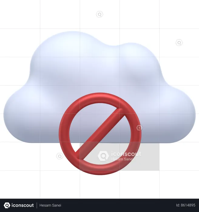 Nuage refusé  3D Icon