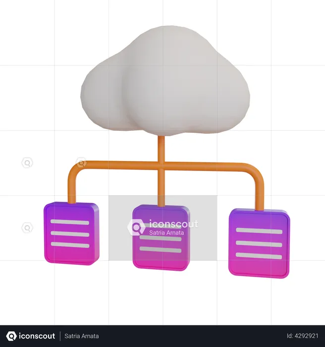 Cloud Distribution  3D Illustration