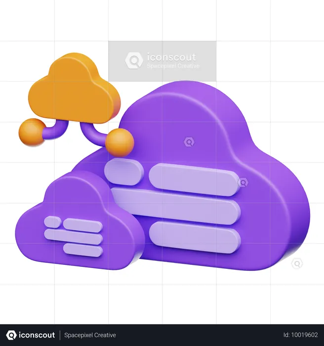 Cloud Document  3D Icon