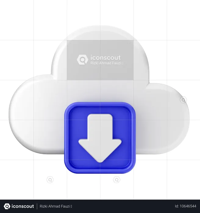 Cloud-Download  3D Icon