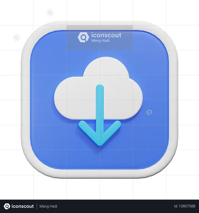 Cloud-Download  3D Icon