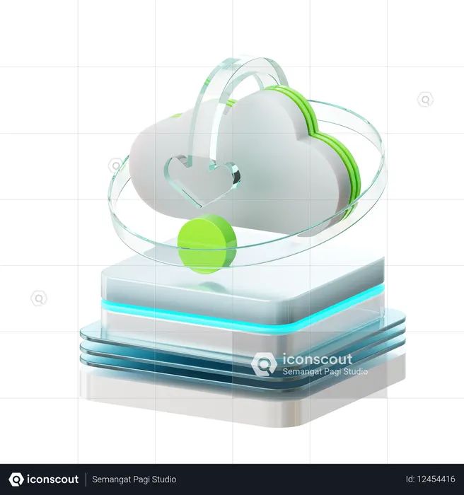 Cloud Download  3D Icon