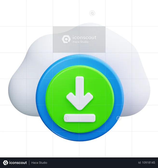 Cloud-Downloads  3D Icon