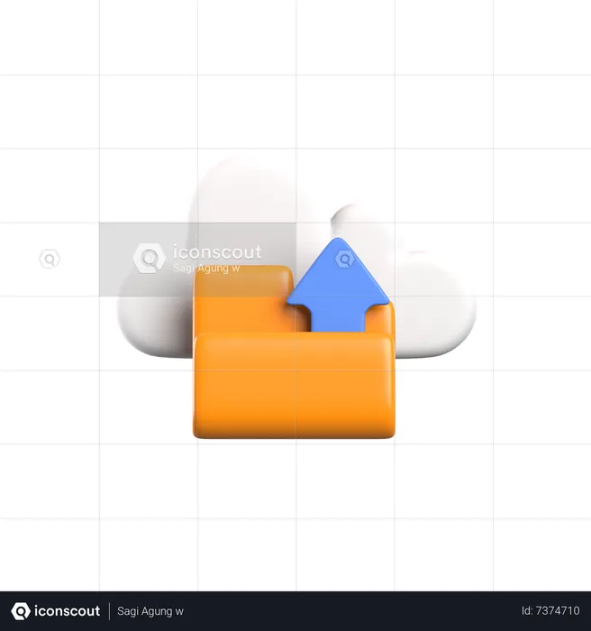 Cloud Drive  3D Icon