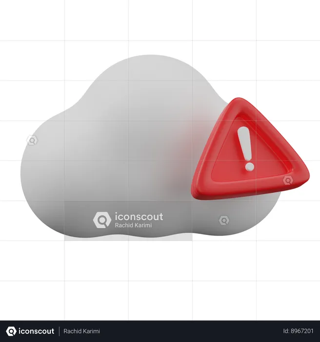 Cloud Error  3D Icon