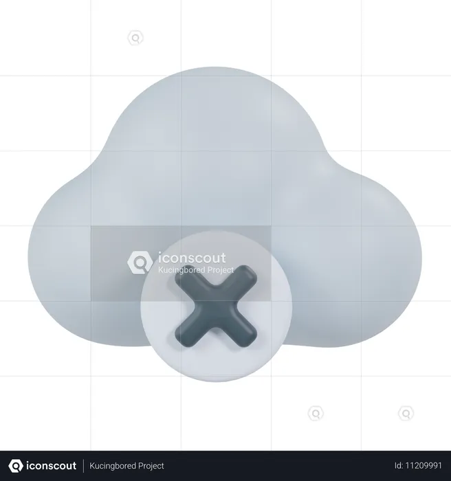 クラウドエラー  3D Icon