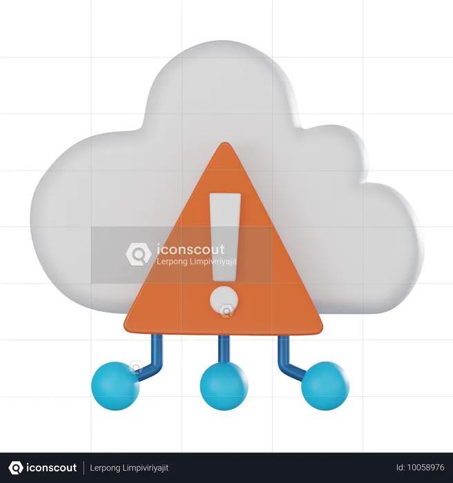 Cloud Error  3D Icon