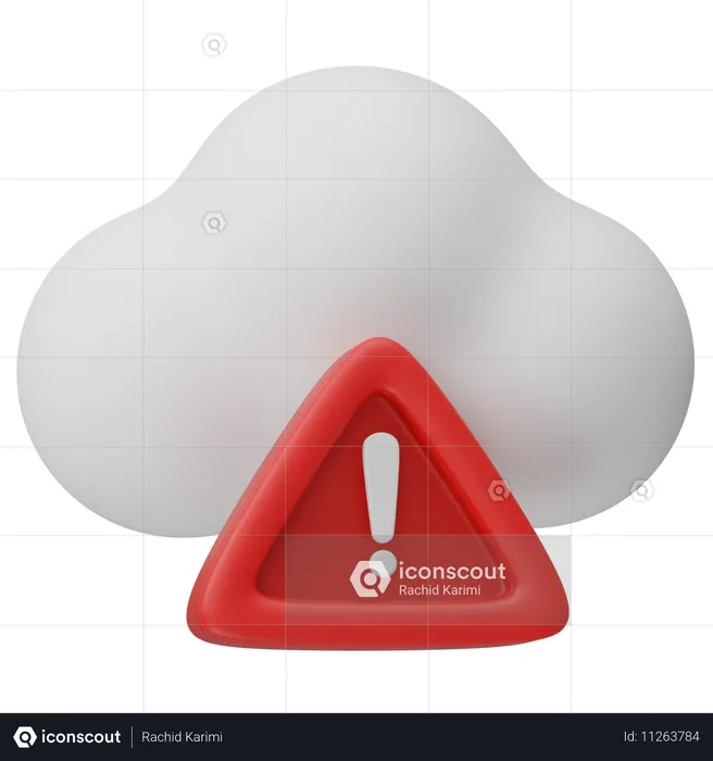 Cloud Error  3D Icon