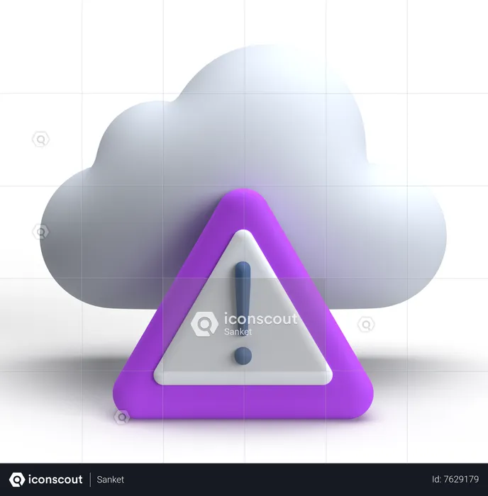 Cloud Error  3D Icon