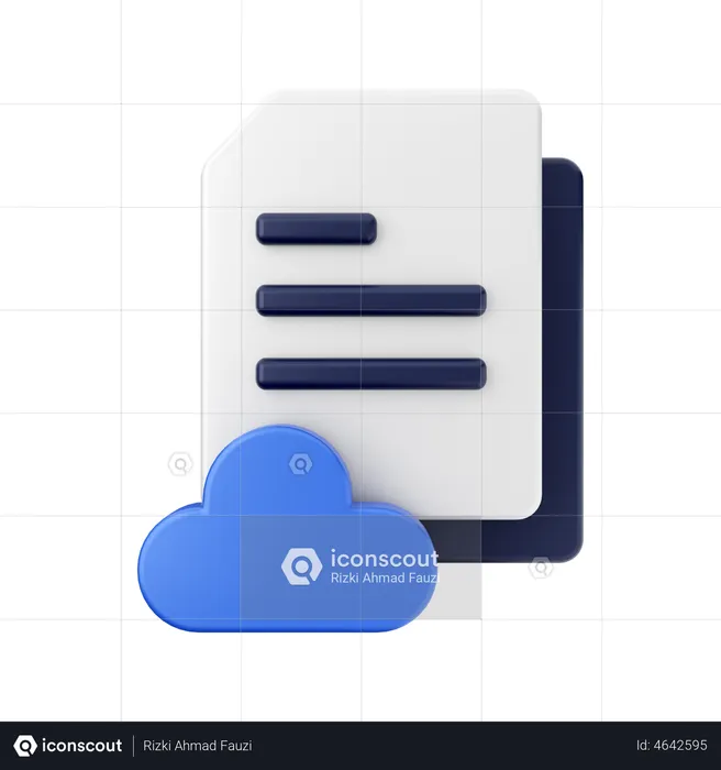 Cloud File  3D Illustration