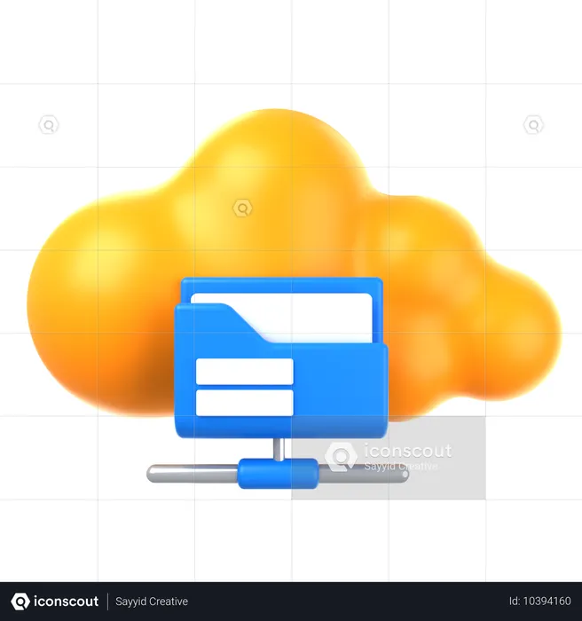 クラウドファイル共有  3D Icon