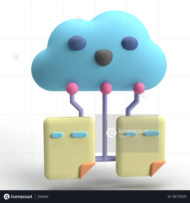 Cloud Folder  3D Icon