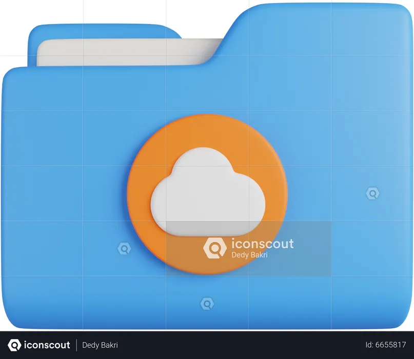 Cloud Folder  3D Icon