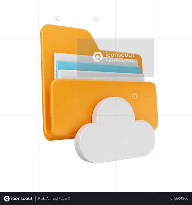 Cloud Folder  3D Icon