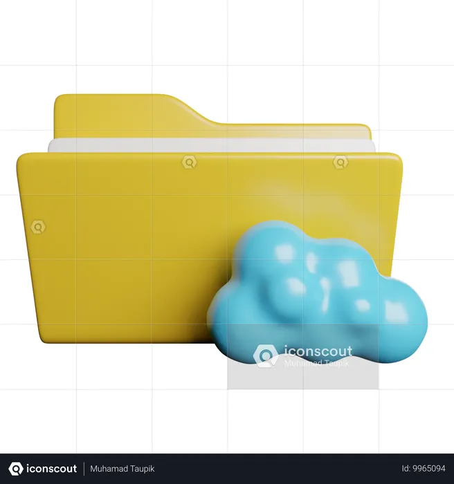 Cloud Folder  3D Icon