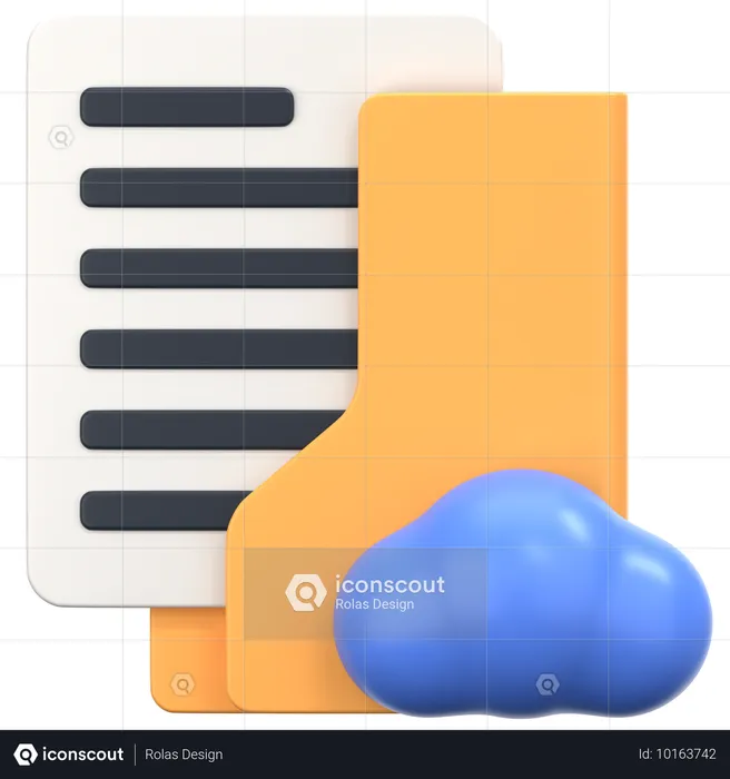 Cloud Folder  3D Icon