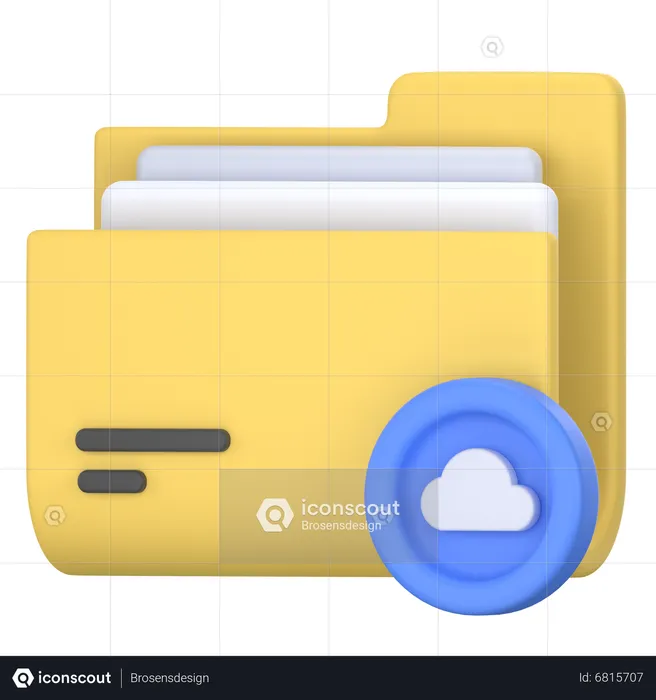 Cloud folder  3D Icon