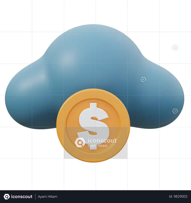 Cloud-Geld  3D Icon