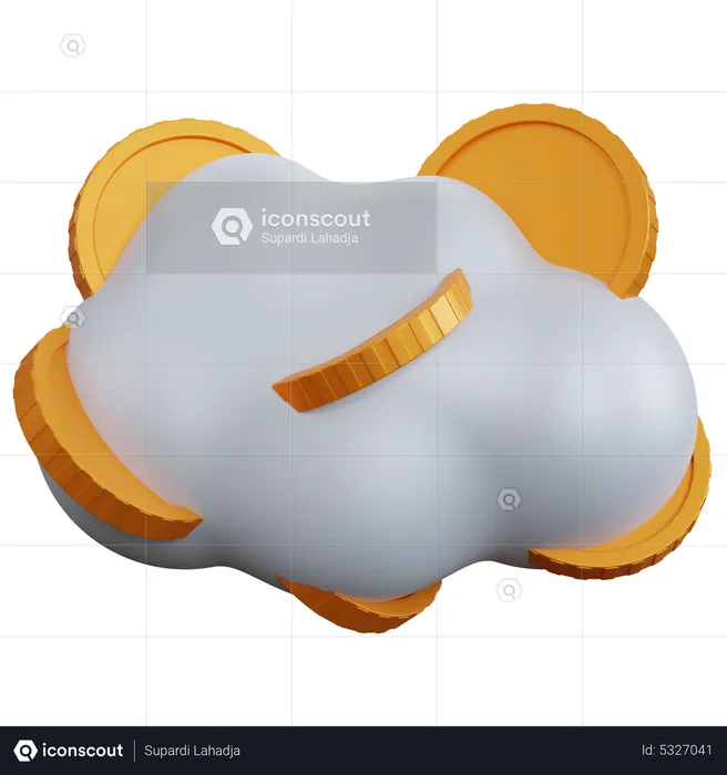 Cloud-Geld  3D Icon