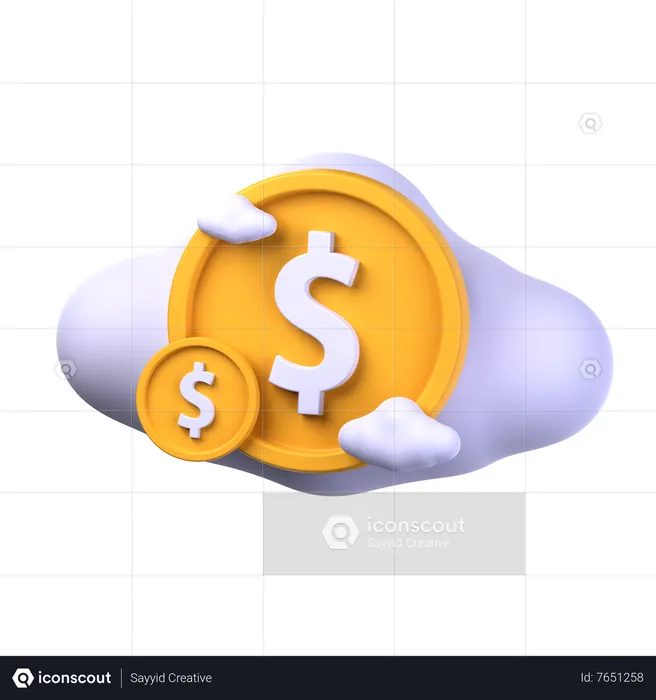 Cloud-Geld  3D Icon