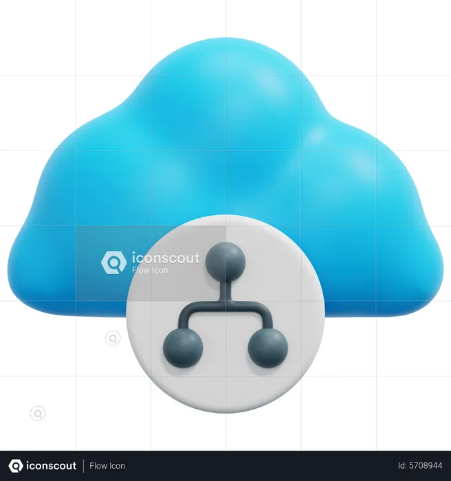 Cloud Hierarchy  3D Icon