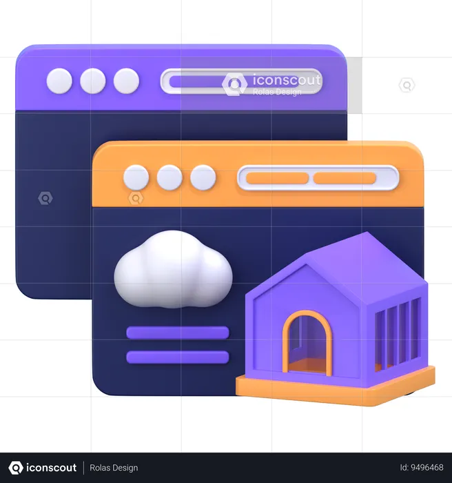 Cloud Home  3D Icon