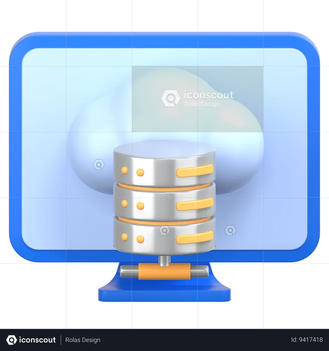 Cloud hosting  3D Icon