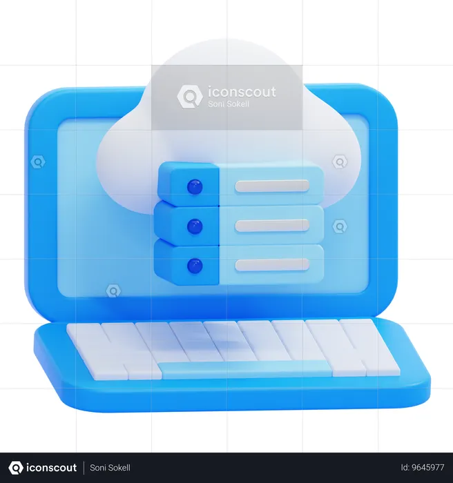 Cloud Hosting  3D Icon