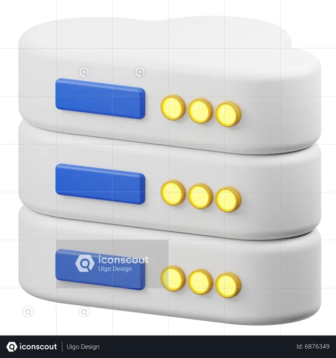 Cloud Hosting  3D Icon