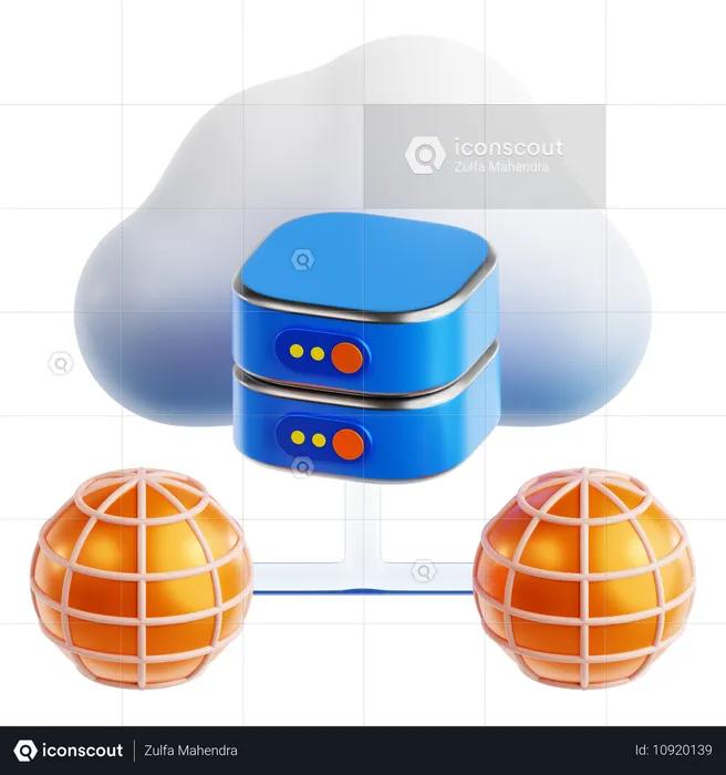 Cloud Hosting  3D Icon