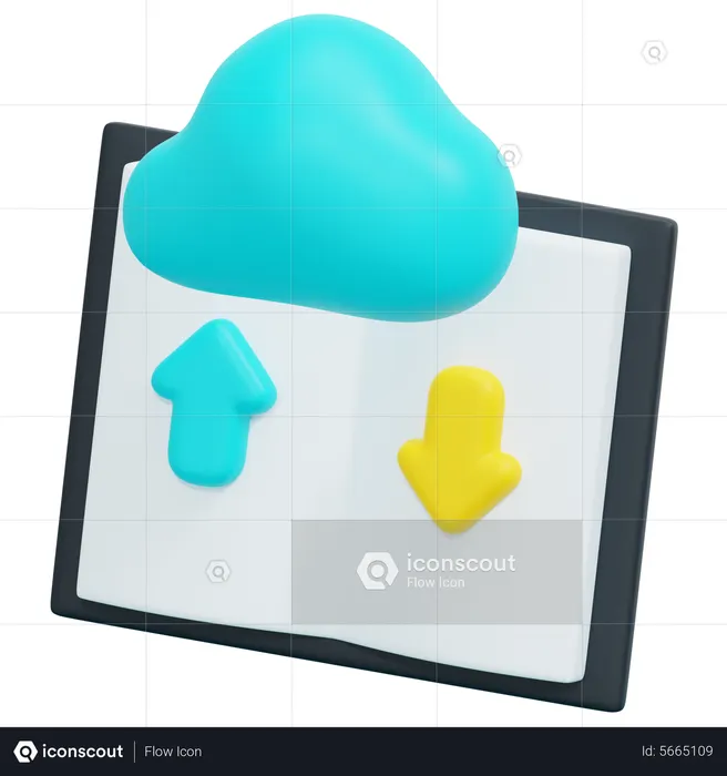 Cloud Hosting  3D Icon