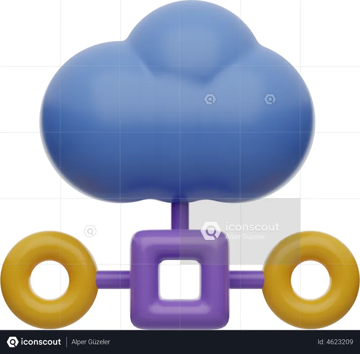 Cloud Hosting  3D Illustration