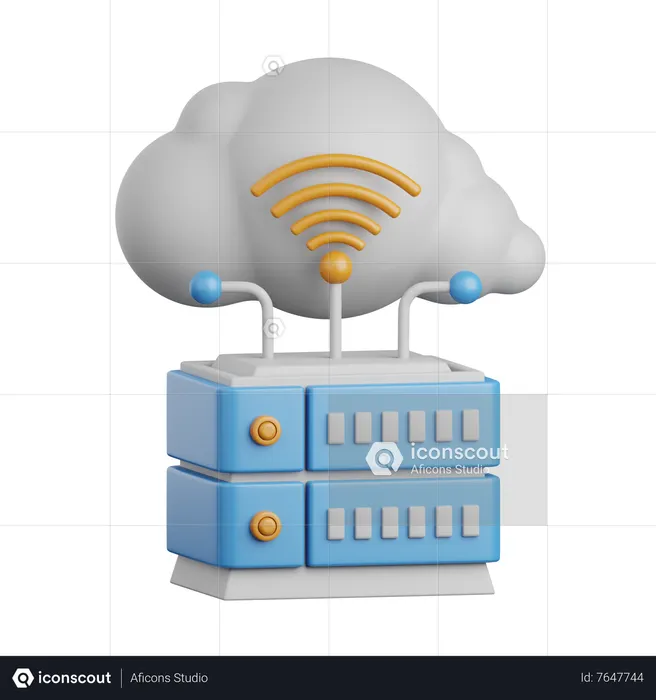 Cloud-Hosting  3D Icon