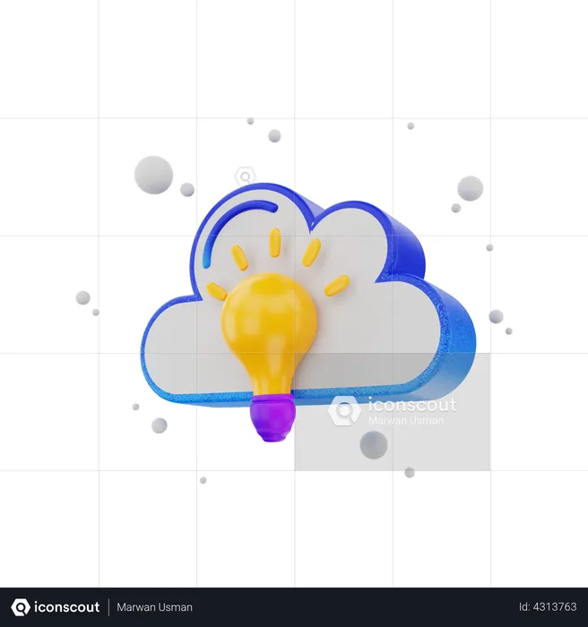 Cloud Idea  3D Illustration