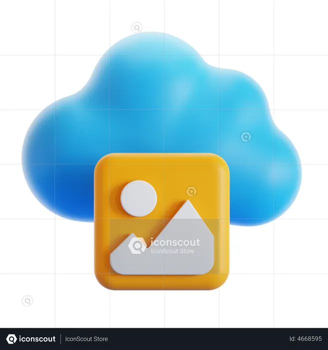 Cloud Image  3D Icon