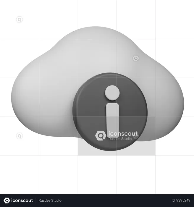 Cloud Info  3D Icon