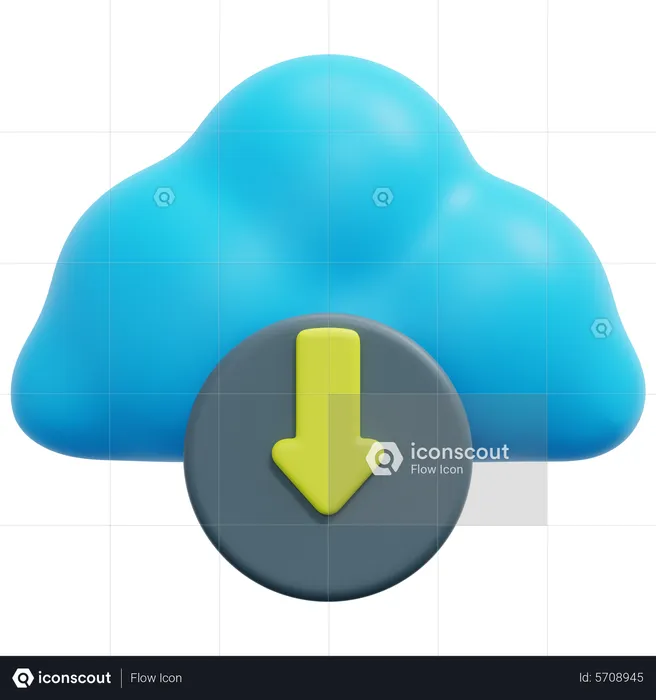Cloud Installation  3D Icon