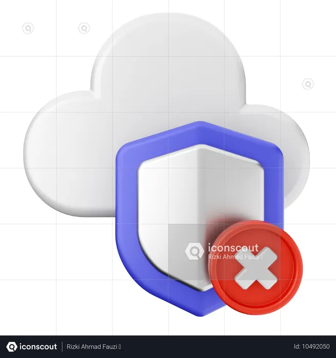 クラウド インターネット セキュリティ  3D Icon