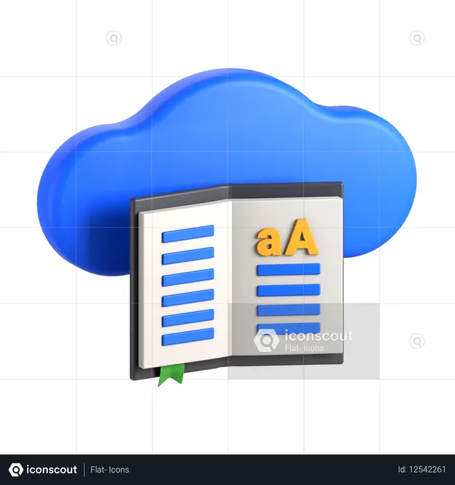 クラウド学習  3D Icon